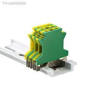 ﹊ PE Din Rail Terminal Blocks10Pcs USLKG-2.5N Ground Universal Connector Screw Wire Conductor USLKG2.5