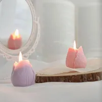 Aromatherapy Tulip Candle Romantic Cute Soy Wax Aromatherapy Wedding Relaxing Birthday Decoration Gift Party Scent Home Sma O2r9