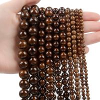 Brown Topaz Loose Spacer Beads Jade Crystal Bead Natural Stone Gem DIY Handmade For Making Jewelry Bracelet Necklace Materials DIY accessories and oth