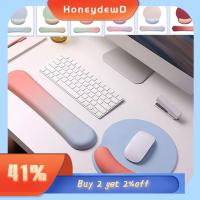 HONEYDEWD คอมพิวเตอร์แล็ปท็อป การเล่นเกม แผ่นรองเมาส์ ไม่ลื่นหลุด ออกแบบตามหลักสรีรศาสตร์ แผ่นรองคีย์บอร์ด แผ่นรองเมาส์สำหรับที่พักข้อมือ ที่พยุงมือ