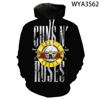 Fashion Guns N Roses Hoodies 3D Printed Men Women Children Sweatshirts Casual Boy Girl Kids Streetwear Pullover Long Sleeve Tops