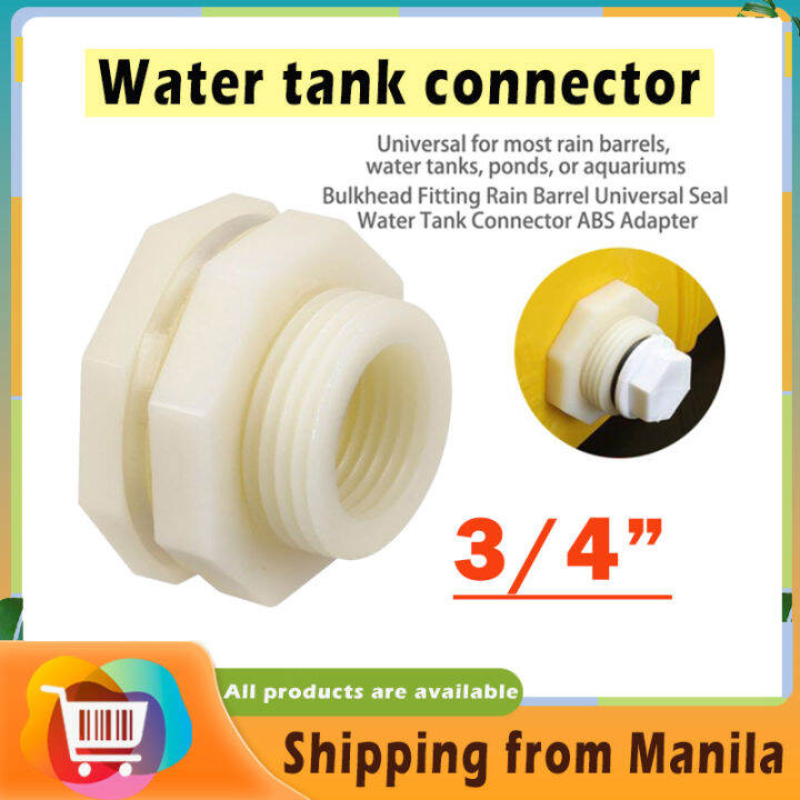 2/4/10Pcs ABS Water Tank Pipe Connector Fittings 3/4" Thread Outlet
