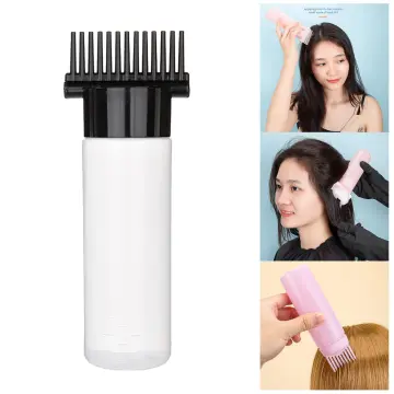 2x Root Comb Applicator Bottle 120ml Hair Oil Applicator Brush