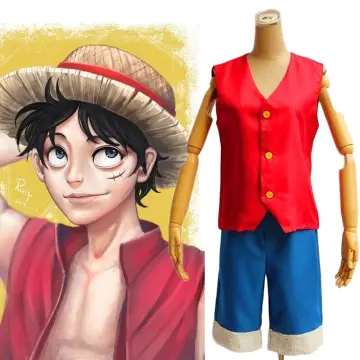 Anime One Piece monkey d. Luffy cosplay costume male female halloween  carnival party show uniforms complete sets