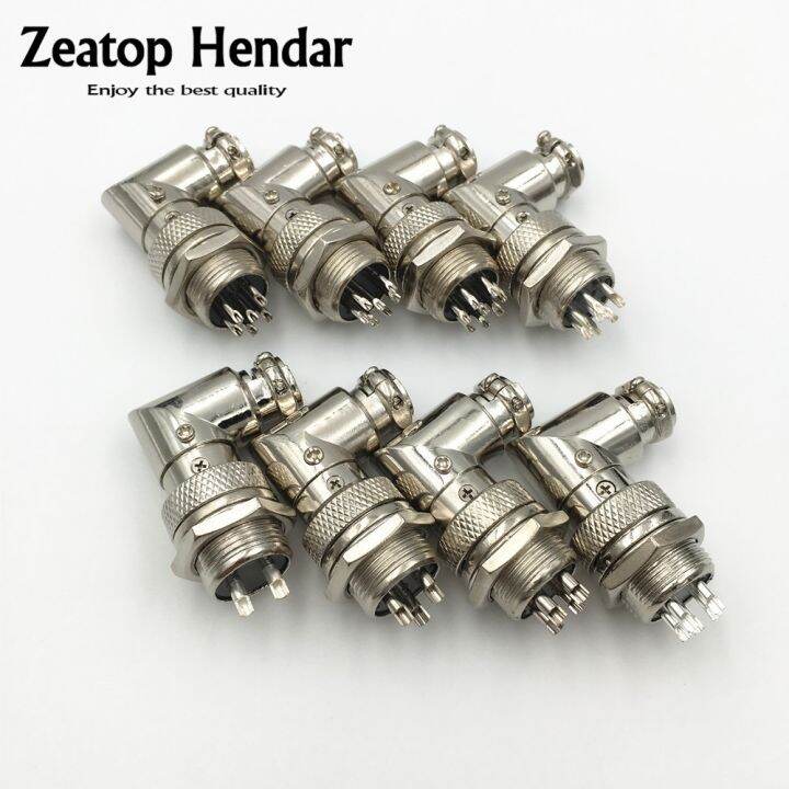 1Set GX16 90 Degree Right Angle XLR 16mm Elbow 2 3 4 5 6 7 8 9 Pin ...