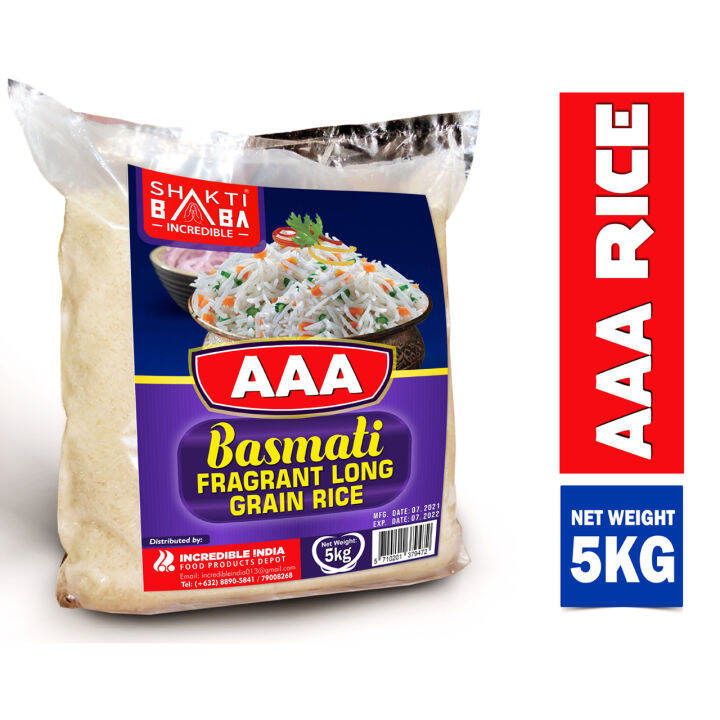 Genuine AAA Basmati Fragrant Long Grain Rice(No Mixed Grain) 5kg ...