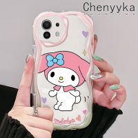 เคส Chenyyka สำหรับ Xiaomi 12T Pro 11 Lite 5G NE 12 Lite น่ารักเมโลดี้เนื้อครีมเคสโทรศัพท์โปร่งใสขอบคลื่นสีชมพูมีในสต็อกเหมาะสำหรับเด็กชายและเด็กหญิงเคสกันกระแทกเคสซิลิโคนอ่อนชัดเจน