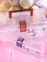 Japans DAISO big creation cosmetics storage box desktop finishing pp transparent plastic cover wide