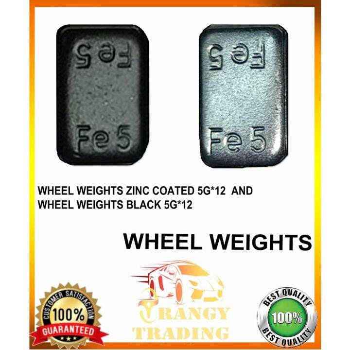 Wheel Weights Black or Zinc coated 5gx12 (1 strip) Lazada PH