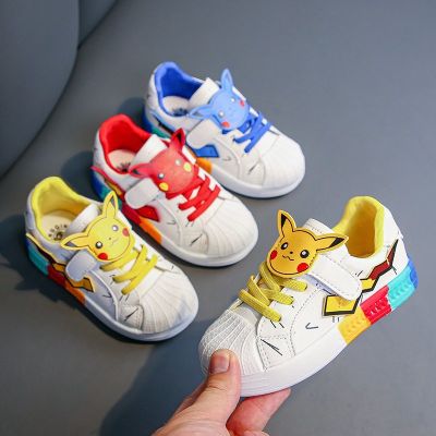 Ready Stock Kids Shoes Childrens Sports Shoes Cartoon pattern casual shoes Pikachu