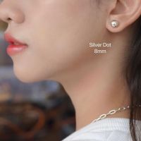 Silver dot stud earrings ต่างหูเงิน/ต่างหูหมุด/เครื่องประดับเงิน