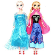 Bộ 2 Búp Bê Công Chúa Frozen Nữ Hoàng Băng Giá Elsa Và Anna Có Khớp Cho Bé