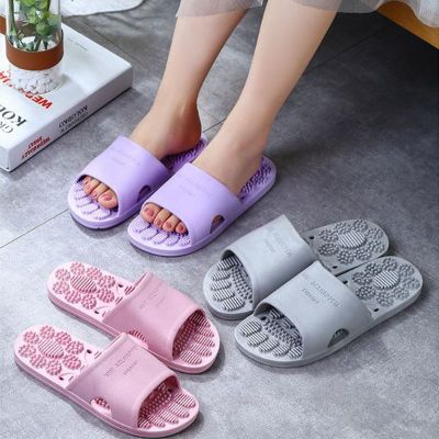 ﹊﹊✲ Reflexology Foot Massager Soft Bath Slippers Tension Relief Acupuncture Foot Massage Tools Non slip Home Slippers Healthy Care