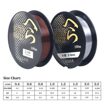 100M Monofilament Fishing Line 4.2LB 17.4LB Nylon Fishing Line Japan Material Line Bass Carp Fish Line Fishing Accessories