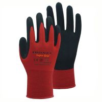 HANVO 5 Pairs Thicken Nitrile Safety Gloves Coated Mechanic Working