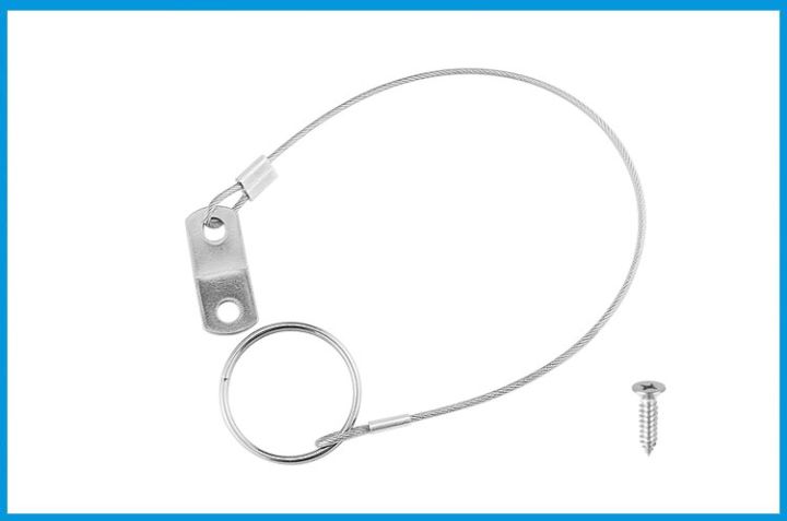 stainless-steel-316-lanyard-cable-safety-tether-wire-for-loss-prevention-1-loop-with-quick-release-ring-amp-rubber-coating-cable-management