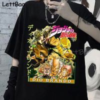 Anime Jojo Bizarre Adventure Dio O T-Shirt Men Anime Jojo Graphic T Shirt Casual Tops Summer Harajuku Short Sleeve Tshirt 【Size S-4XL-5XL-6XL】