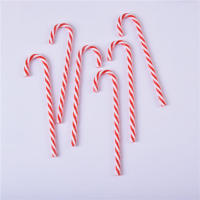 Candy Cane Hanging Decoration Xmas Gift Ornament Christmas Tree Decor Supplies Candy Cane Christmas Tree Ornament Plastic Hanging Ornament For Xmas Decor