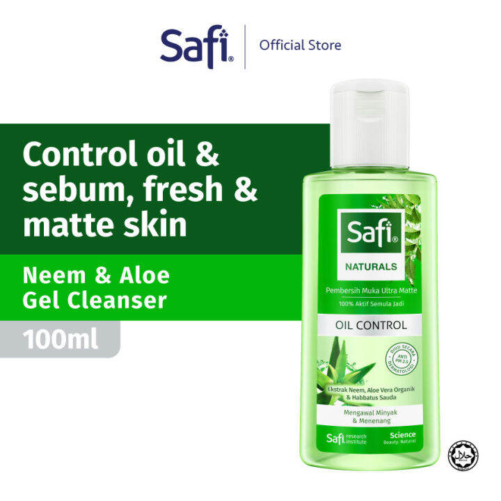 SAFI Naturals Oil Control gel Cleanser - Neem & Aloe 100g [Halal Beauty ...