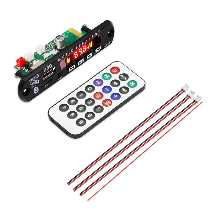 Bluetooth V5.0 Car MP3 Decoder Board MP3 Player With Amplifier USB Call