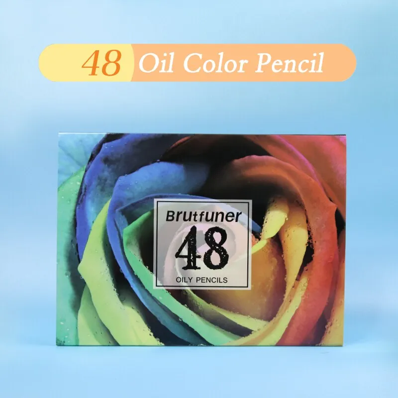 Brutfuner 180 Colors Oily Colored Pencil Wood Soft HB Sketch