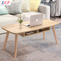 ECF Furniture โต๊ะกลาง รุ่น โรซี่ สีบีช โต๊ะหน้าโซฟา โต๊ะกาแฟ โต๊ะรับแขก 2 ชั้น ทรงกลม เรียบหรู สไตล์โมเดิร์น