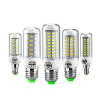 【2023】 PakDecor โคมไฟ LED หลอดไฟข้าวโพด SMD5730หลอดไฟ LED E14 220V 24 36 48 56 69 72LED เทียนโคมระย้าสำหรับบ้าน