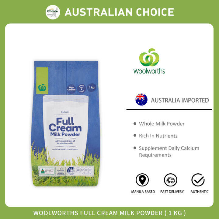 Woolworths Full Cream Milk Powder 1kg Australia Imported. Lazada PH