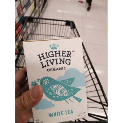 อาหารนำเข้า🌀 Finished tea leaves, white tea, HIGHER LIVING WHITE TEA 35GWhite tea