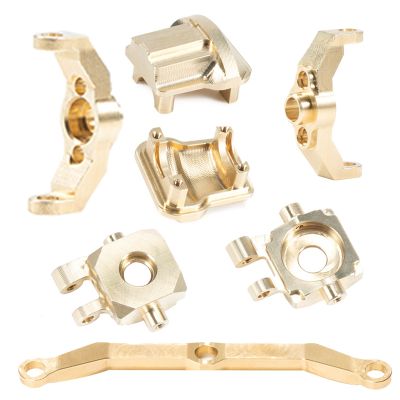 Brass Weight Steering Link Blocks Knuckle Diff Cover Caster Blocks Steering Link Metal RC Crawler Car Steering Link for 1/18 TRX4-M Upgrade Parts