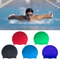 Adults Swimming Caps Men Women Long Hair Waterproof Swim Pool Cap Ear Protection Silicone Put on Easily Swim Cap Diving Hats Swim Caps