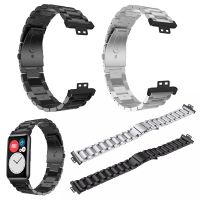 ✁☌✼ Solid Stainless Steel Watchbands Watch Replacement Wrist Strap For Huawei Watch FIT Smart Watch Metal Wrist Band Accessories