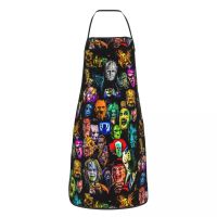 Horror Film Baddies Legends Apron Women Men Unisex Bib Chucky Jason Kitchen Cooking Tablier Cuisine Chef Baking Aprons