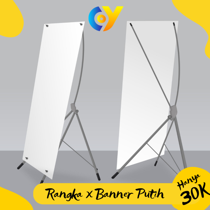 RANGKA X BANNER FIBER PUTIH 60 X 160 HANYA RANGKA LANGSUNG KIRIM ...