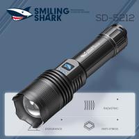 SmilingShark ซูเปอร์ไฟฉายสว่าง Led M80พลังไฟฉาย26650 USB ชาร์จได้ซูมได้กันน้ำแสงแฟลชกลางแจ้งเดินป่าตั้งแคมป์ตกปลาโรงงานไฟฉายลาดตระเวน