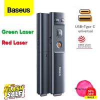 ถูกจริง/ส่งไวBaseus รีโมทพรีเซนไร้สาย แดง-เขียว Type-C + USB Wireless Remote Control Presentation Laser Pointer PPT #รีโมทแอร์  #รีโมท  #รีโมททีวี  #รีโมด