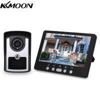 KKmoon 7นิ้วตรวจสอบ HD กล้องวิดีโอประตูโทรศัพท์ออดระบบอินเตอร์คอม IR Night Vision สายออดกล้อง