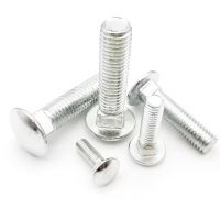 2/5/10pc M4 M5 M6 M8 M10 M12 Steel GB12 DIN603 Truss Round Head Square Neck Carriage Screw Coach Bolt for Shelf Desk L= 10-100mm Screw Nut Drivers