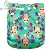 Goodbum Washable Woodpecker Printed Cloth Diaper Double Row Snaps Cloth Nappy For 3-15KG Baby Diaper Cloth Diapers