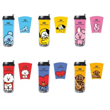 500ML KPOP BTS BT21 Stainless Steel Bottle Intelligent Temperature  Measurement Tea Cup Mug Travel Insulated Container Office Water Bottle