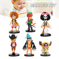 6PCS Creative OnePiece Statue Model Toy Unique Design Simulation Models for Home Car Office Decoration