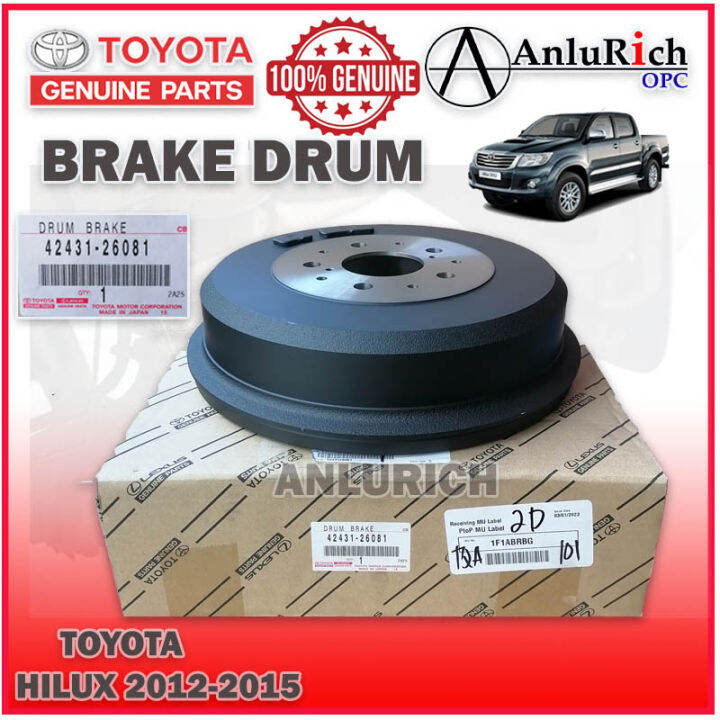 Brake Drum Rear Toyota Hilux 20122015 Genuine Toyota Part no 4243126081 Lazada PH