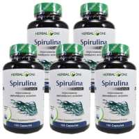 Herbal one spirulina 100 แคปซูล เฮอร์บัล วัน สาหร่ายสไปรูไลน่า จาก อ้วยอันโอสถ