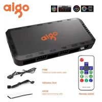 Aigo ACP1 4Pin PWM 6 ARGB พอร์ต3Pin 5V เครื่องควบคุมความเร็วตัวควบคุมคอมพิวเตอร์เคส PC พัดลมระบายความร้อน Hub รีโมทคอนโทรล