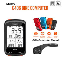 MARV Cycle คอมพิวเตอร์ Magene C406 2.5นิ้วกันน้ำมาตรวัดระยะจักรยานไร้สาย Monito นาฬิกาจับเวลา ANT + บลูทูธ4.0