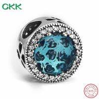 【✱2023 HOT✱】 x15d7e Ckk ลูกปัดหัวใจที่สดใสคริสตัลสีน้ำเงินท้องฟ้าใส Cz Diy Pandora เสน่ห์เงิน925สำหรับผู้หญิงเครื่องประดับทำ Ck005b