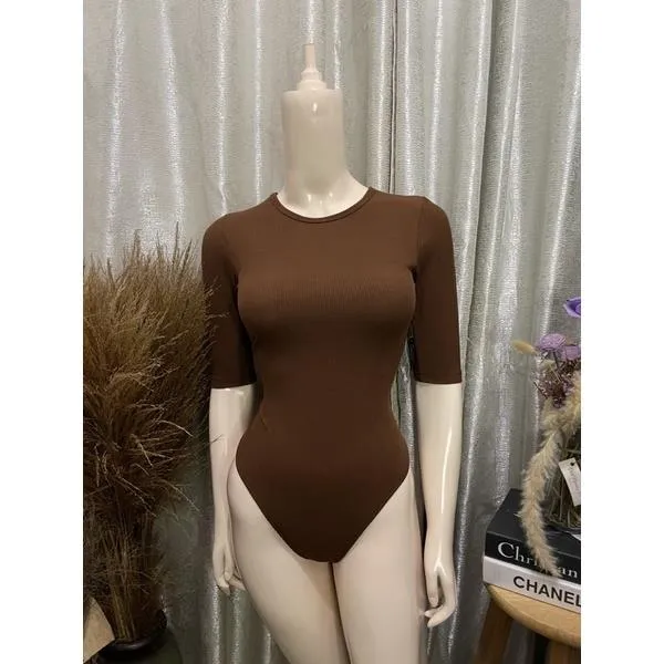 WOMEN BODY SUIT 3/4 SLEEVES - KNITTED