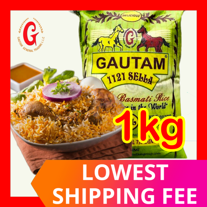 1kg Gautam BASMATI RICE FOR BIRYANI 1121 Long Grain Rice Indian Basmate