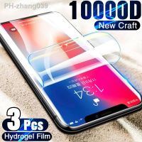 3Pcs Full Cover Hydrogel Film Screen Protector For iPhone X XR XS 11 12 14 13 Pro Max Screen Protector iPhone 7 8 6 Plus SE 2020