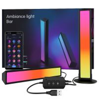 WS2812B RGBIC Smart LED Light Bar Bluetooth Desktop Background Atmosphere Light Music Sync TV Wall Computer Game Night Light Ceiling Lights